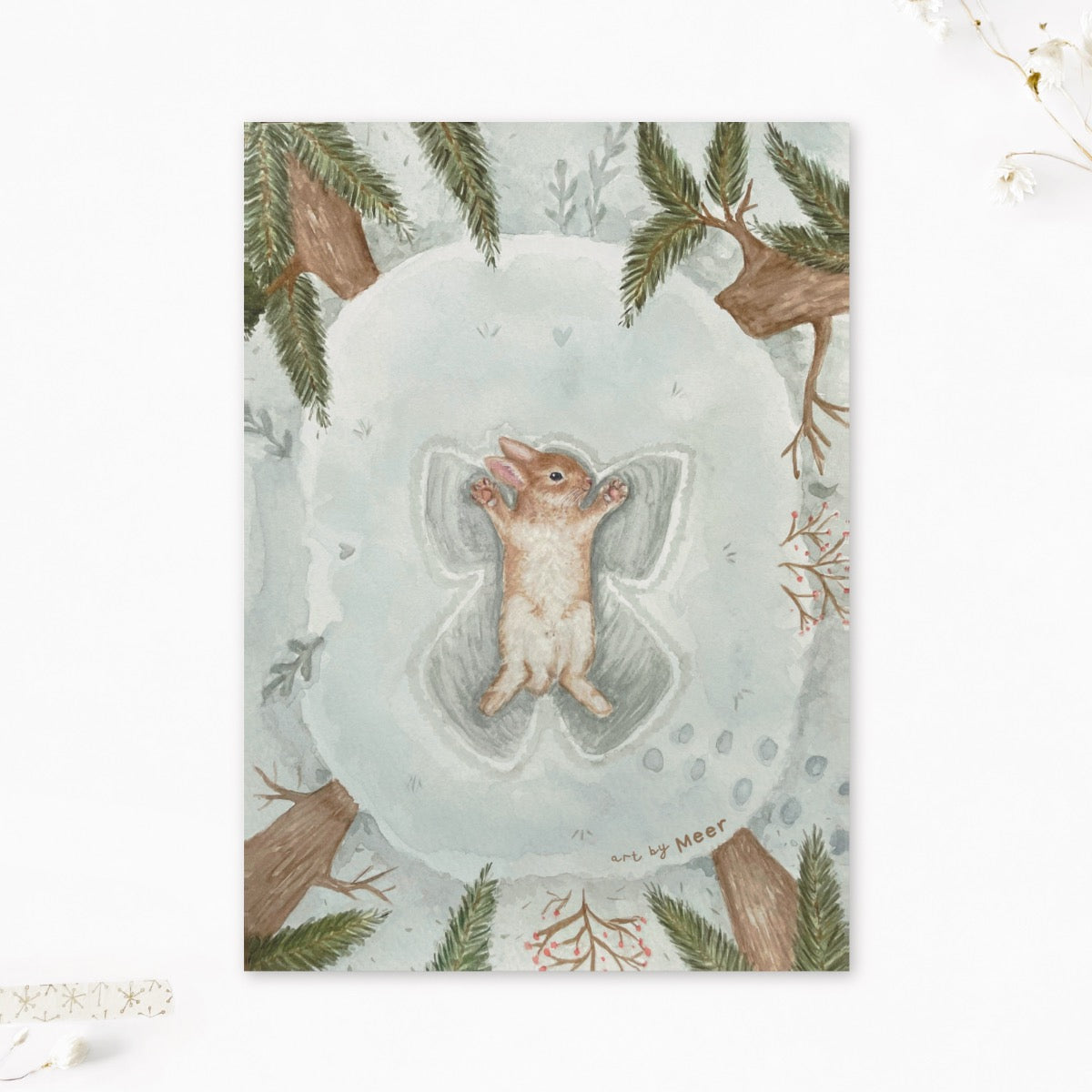 A4 art print | Winter konijntje