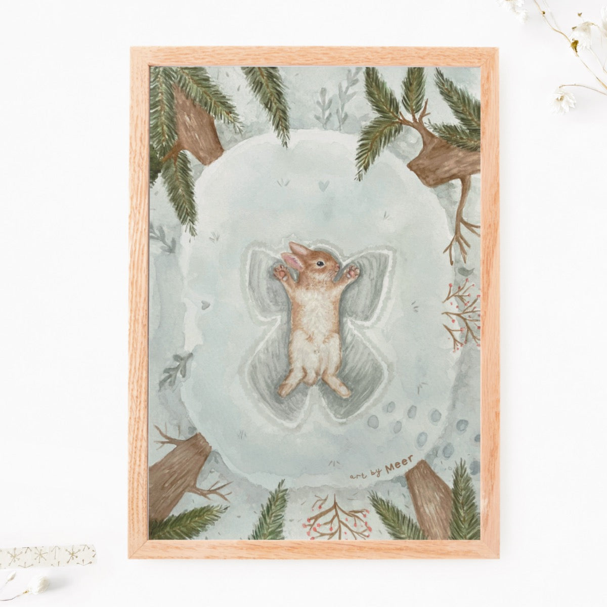 A4 art print | Winter konijntje