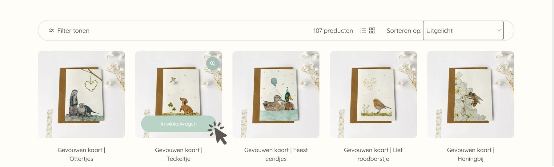 Producten kiezen