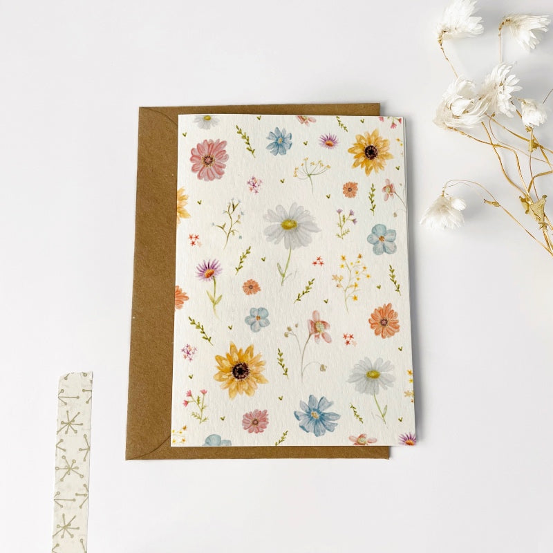Gevouwen kaart | Bloemen