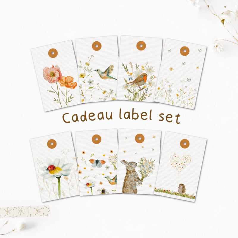 Cadeaulabel set van 8