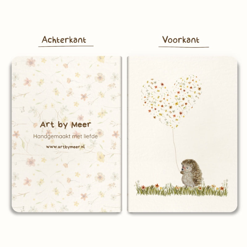 A5 notitieboekje | Lief egeltje