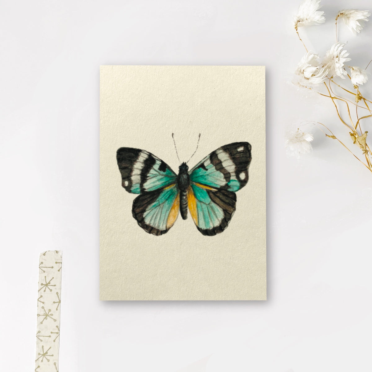 Enkele kaart | Vlinder groen