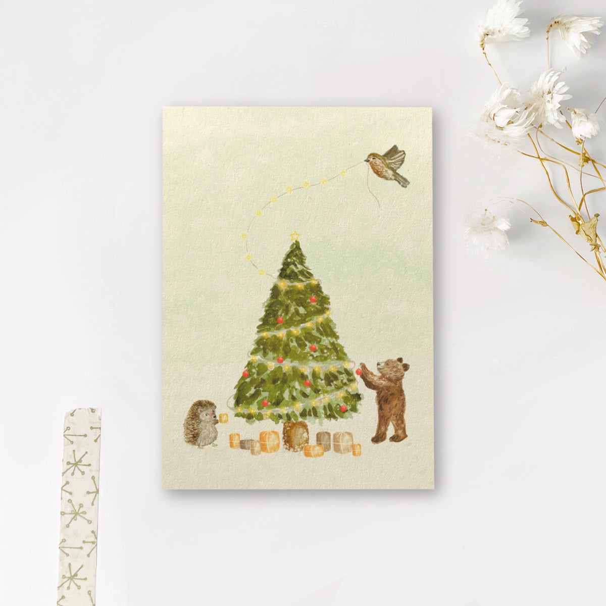 Enkele kaart | Kerst diertjes