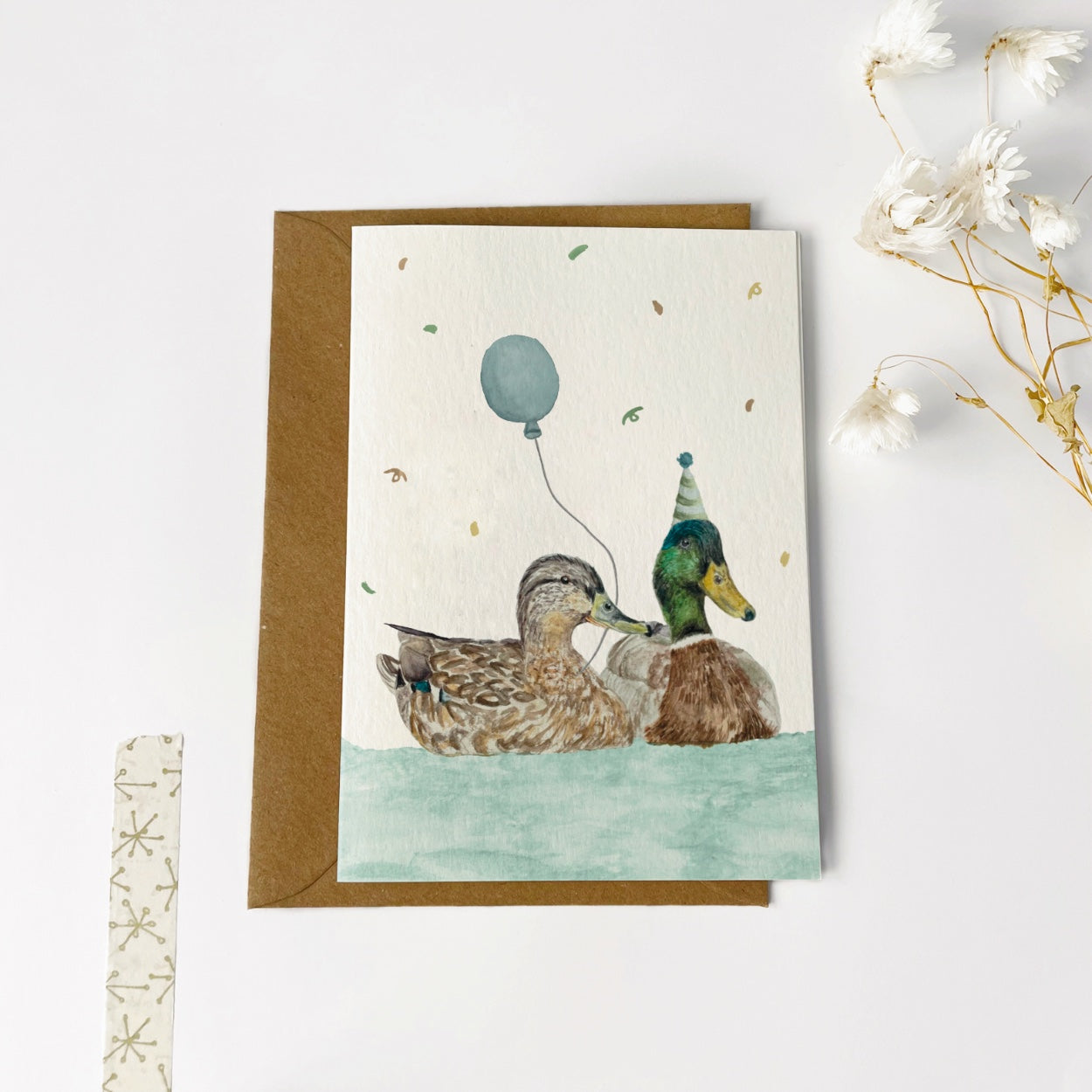 Gevouwen kaart | Feest eendjes