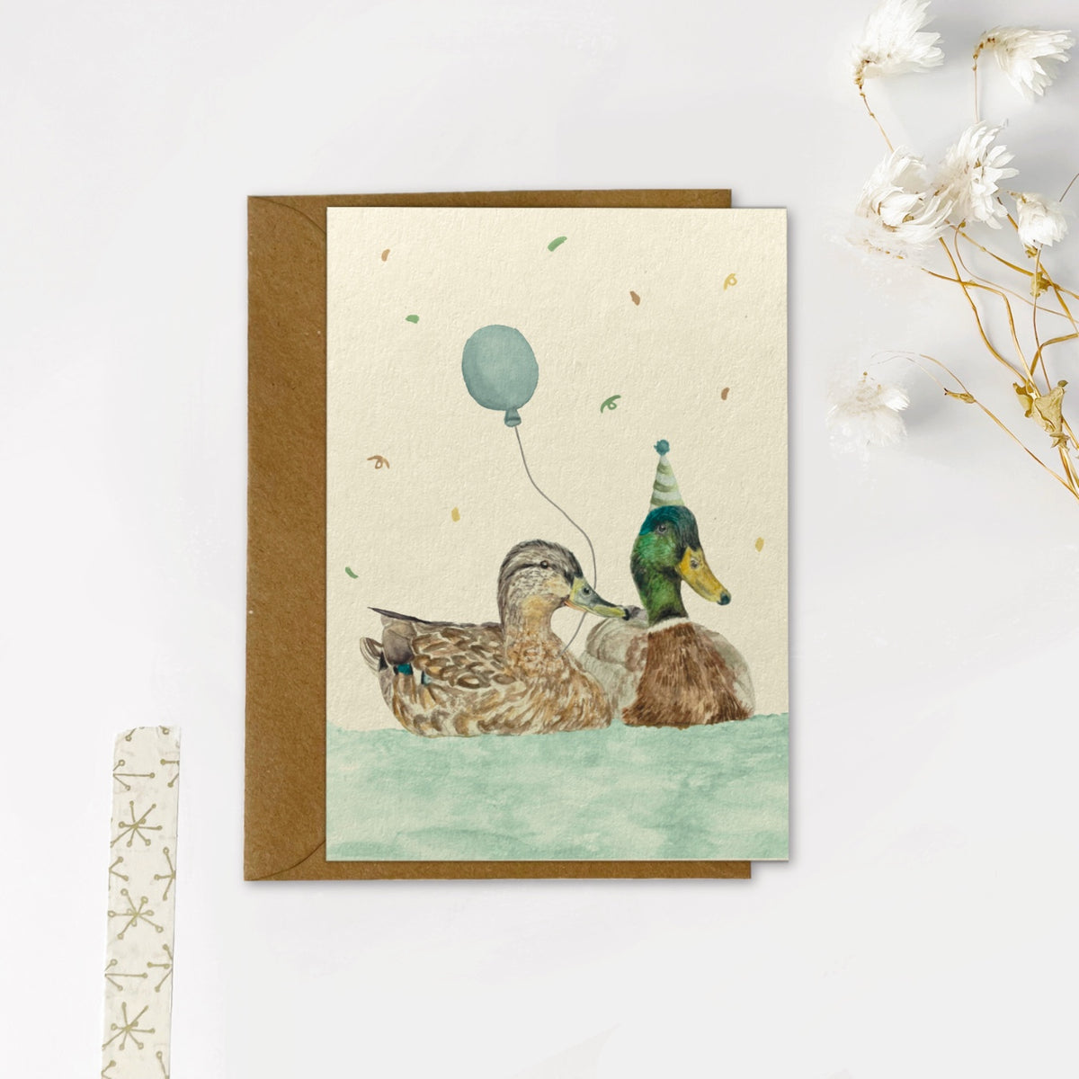 Gevouwen kaart | Feest eendjes