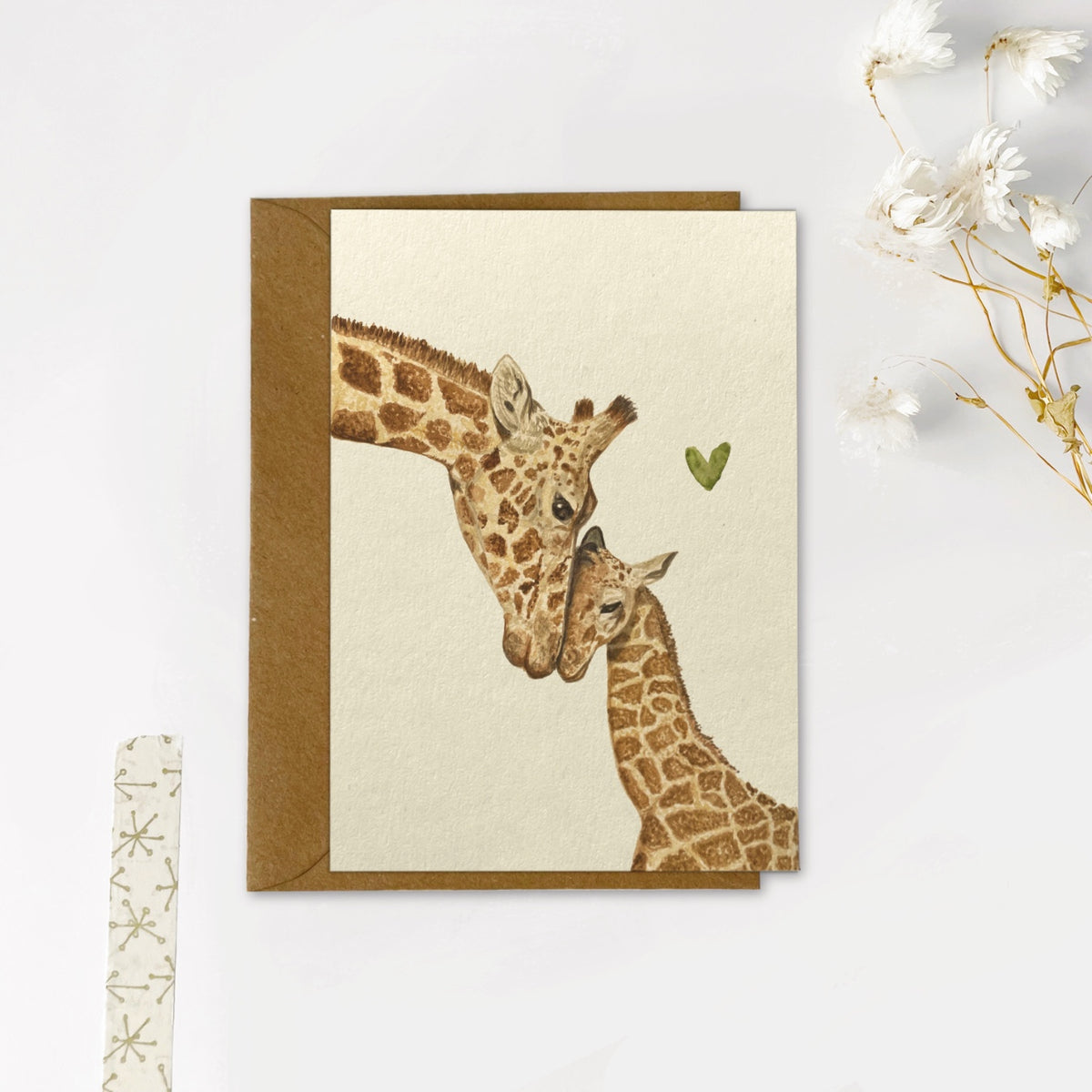 Gevouwen kaart | Giraffen