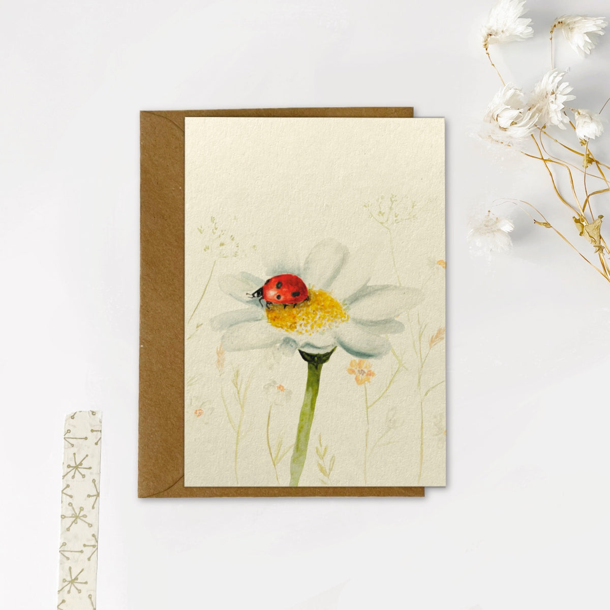 Gevouwen kaart | Lieve bloem