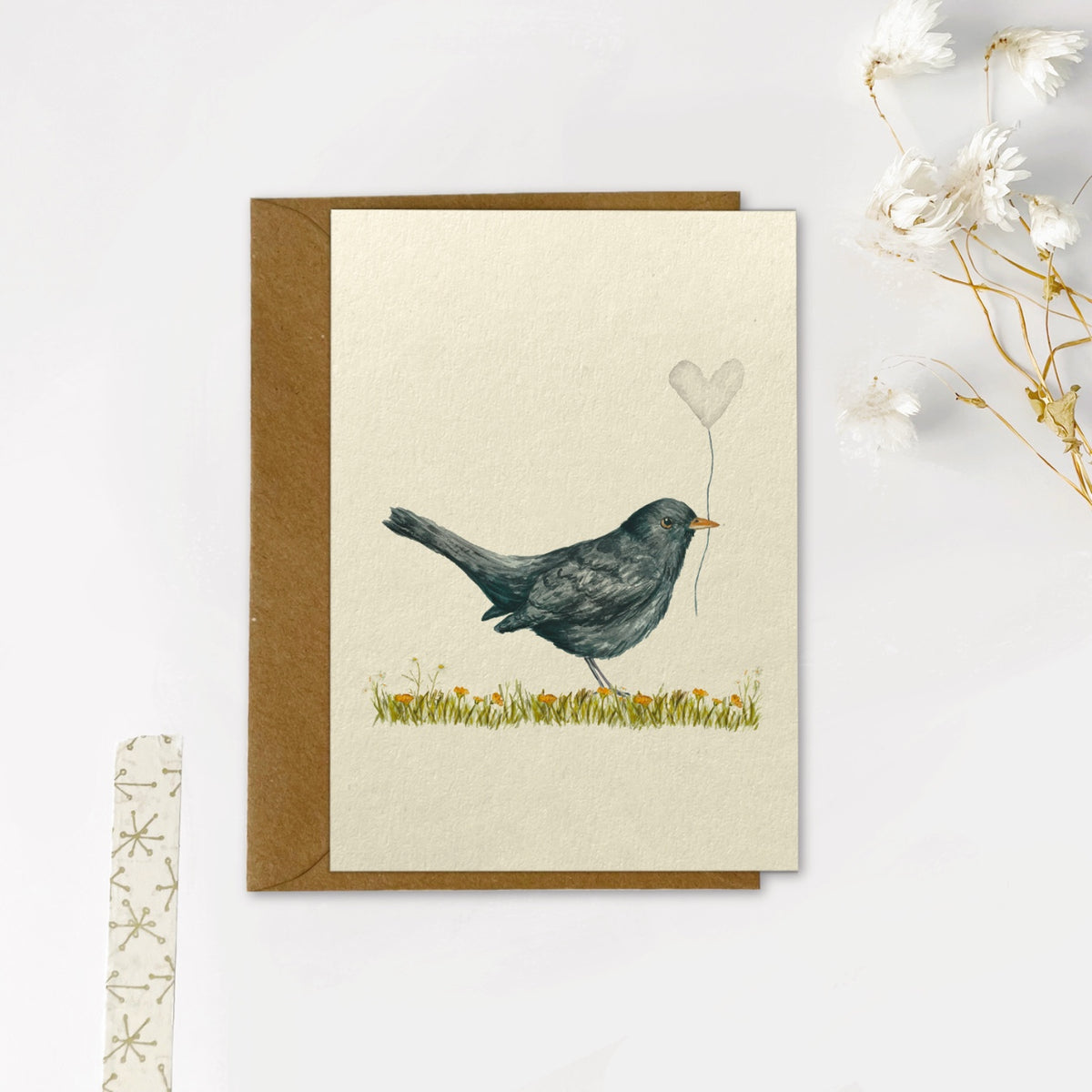 Gevouwen kaart | Merel
