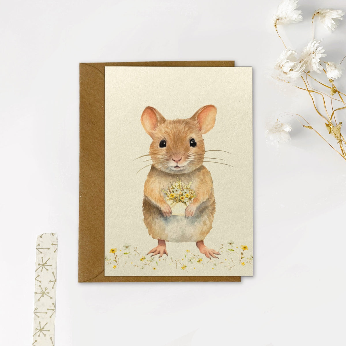 Gevouwen kaart | Lief muisje