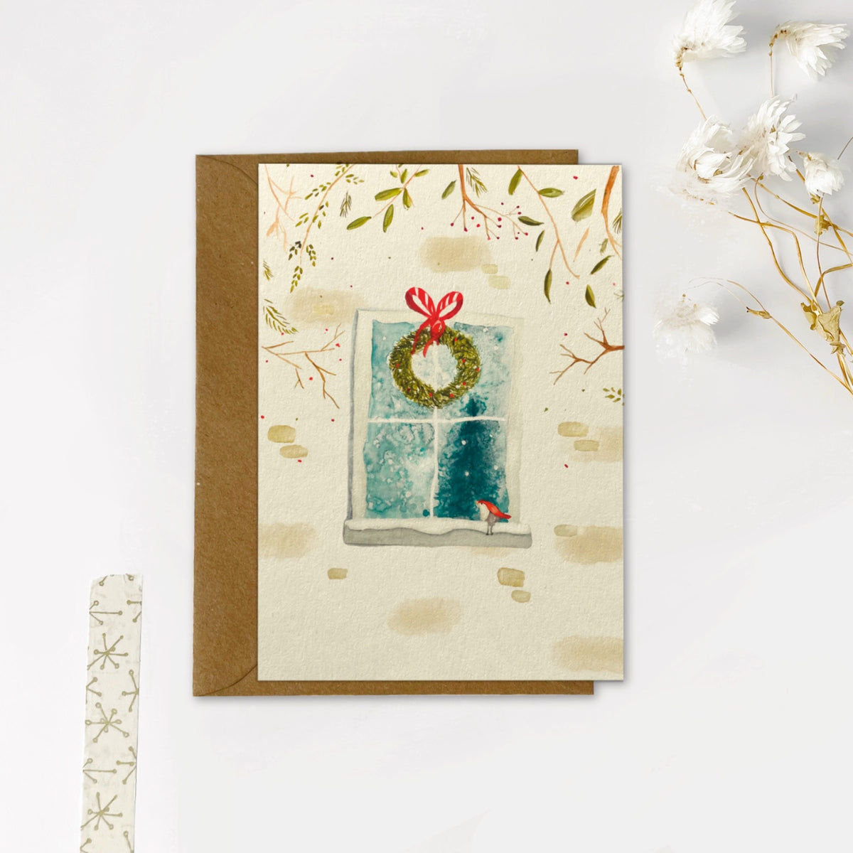 Gevouwen kaart | Winter raam