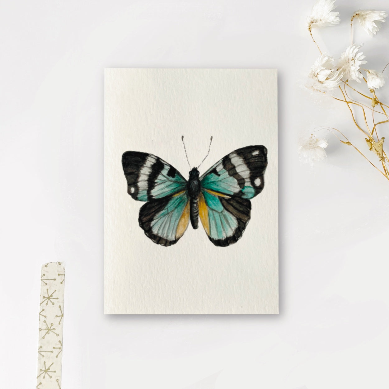 Enkele kaart | Vlinder groen