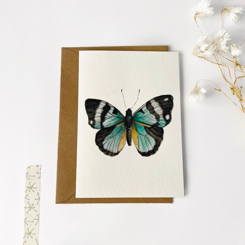 Gevouwen kaart | Groene vlinder