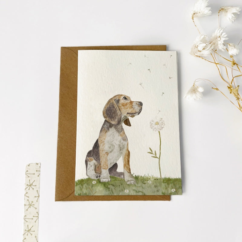 Gevouwen kaart | Hondje paardenbloem