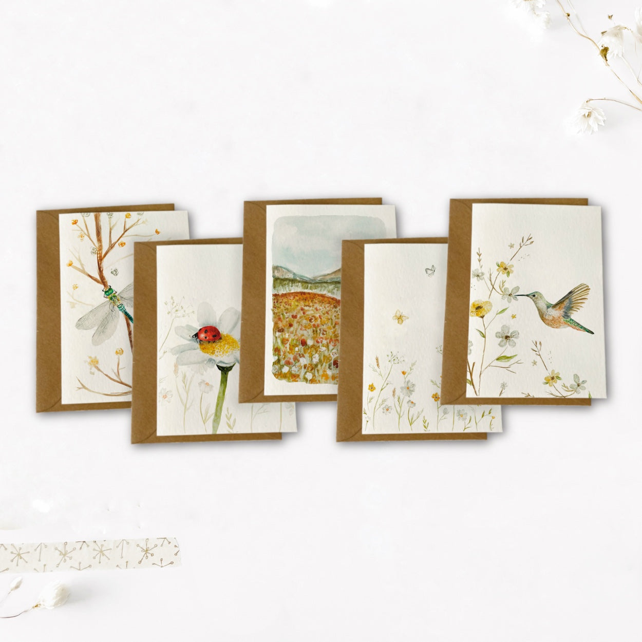 Kaarten set | Natuur bloem