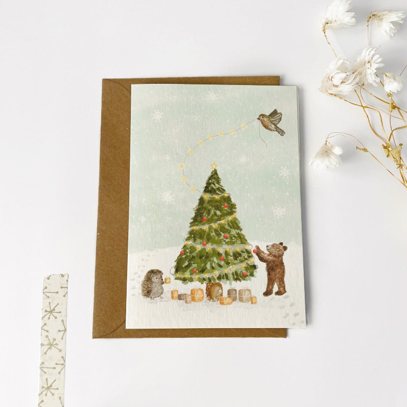 Kaarten set | Kerst diertjes