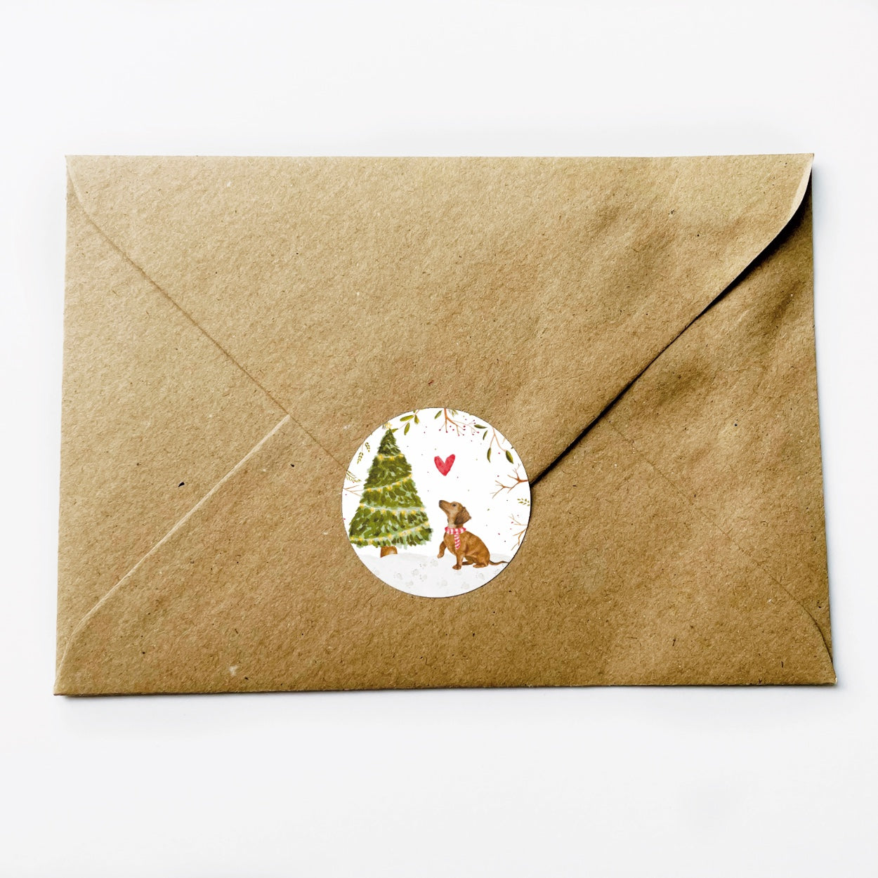 (sluit)Sticker | Kerst teckeltje