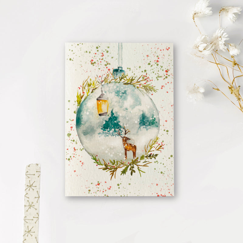 Enkele kaart | Kerstbal