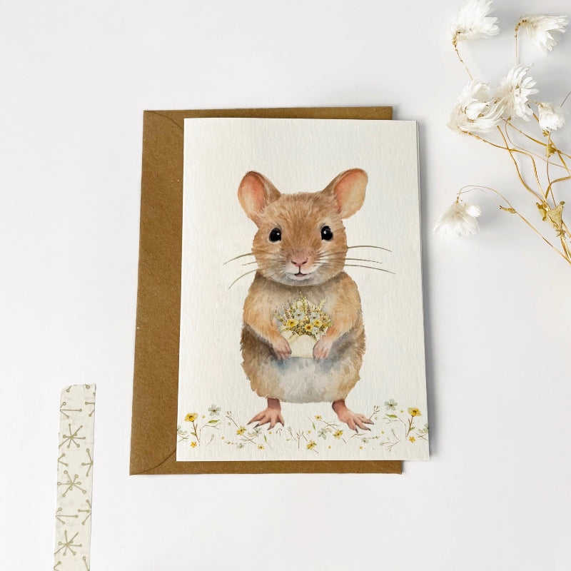 Gevouwen kaart | Lief muisje
