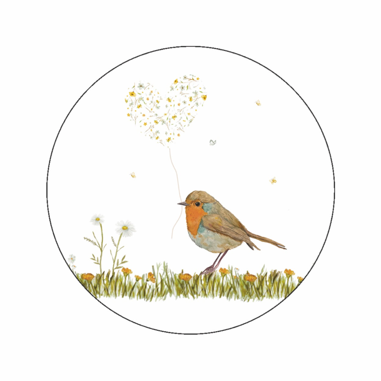 (sluit)Sticker | Lief roodborstje