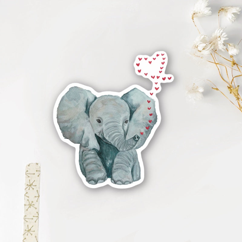 Sticker | Olifantje hartje