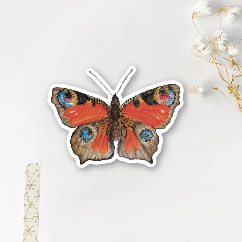 Sticker | Dagpauwoog vlinder