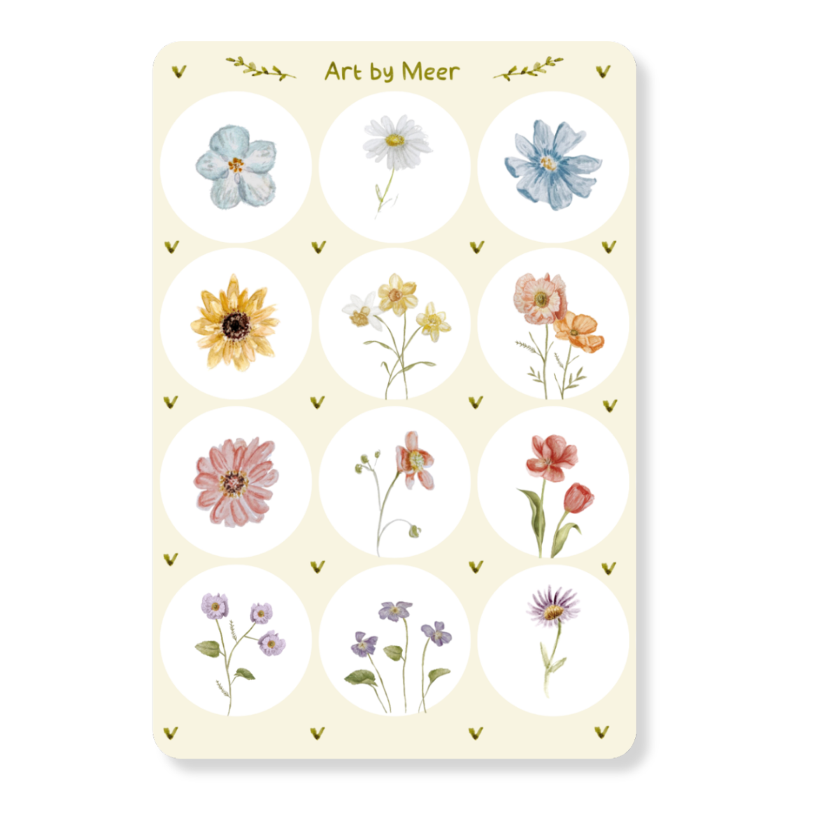 (sluit)Stickervel | Bloemen