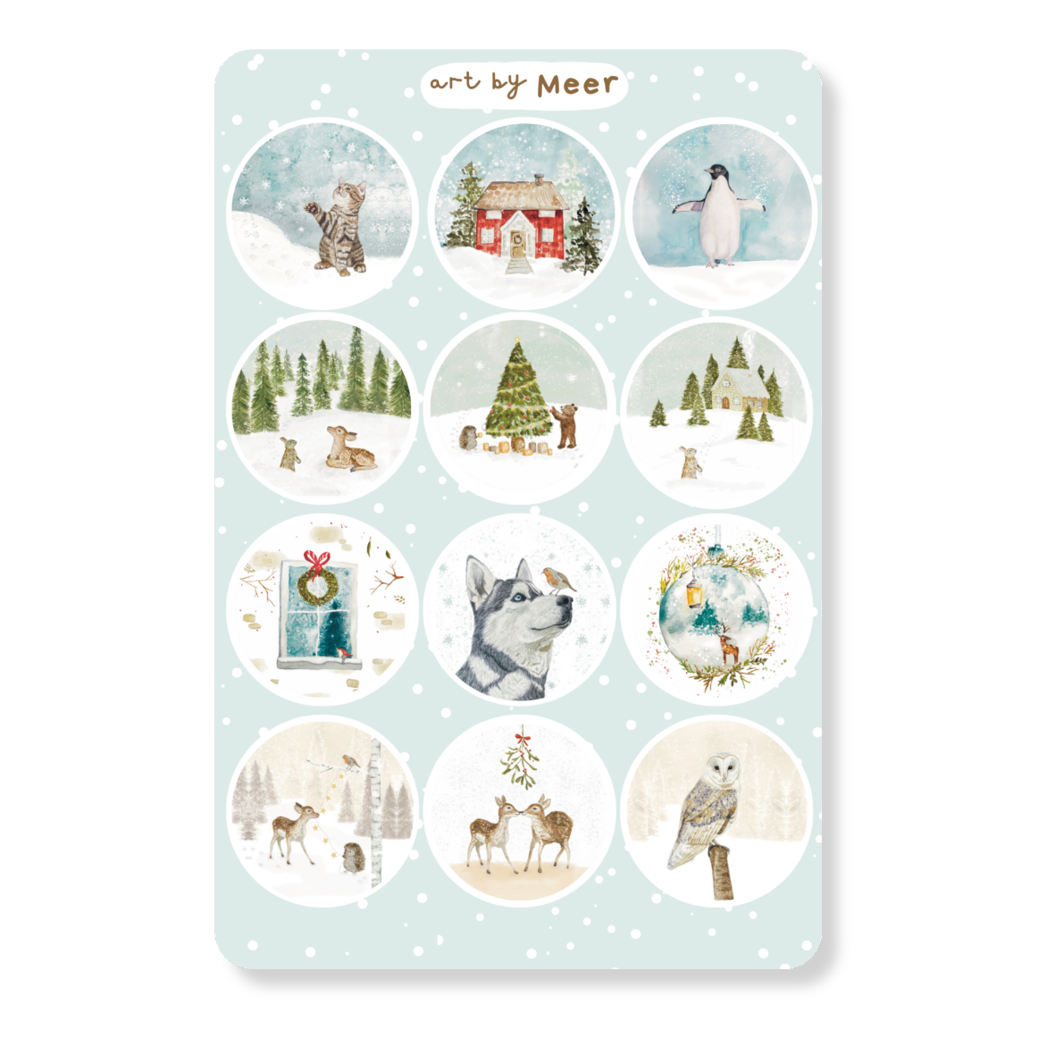 (sluit)Stickervel | Kerst wensen