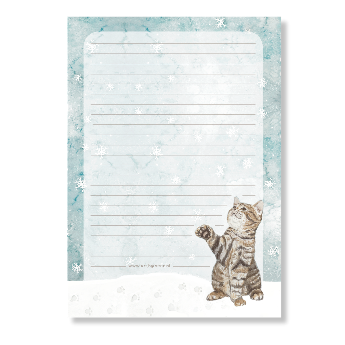 Notitieblok | Sneeuw poesje
