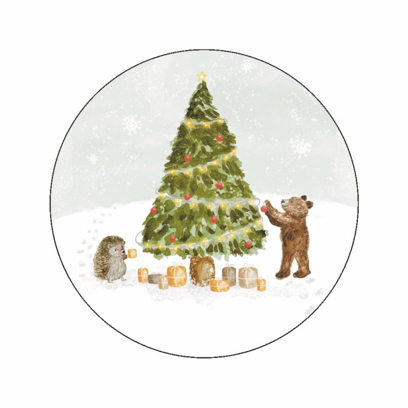 (sluit)Sticker | Kerst diertjes