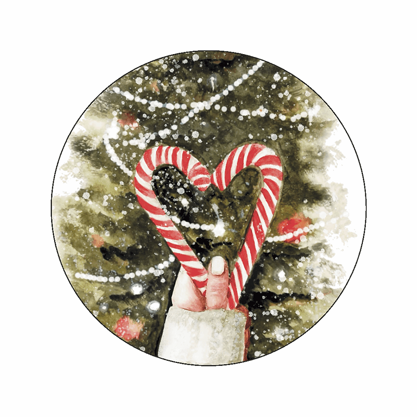 (sluit)Sticker | Kerst hartje