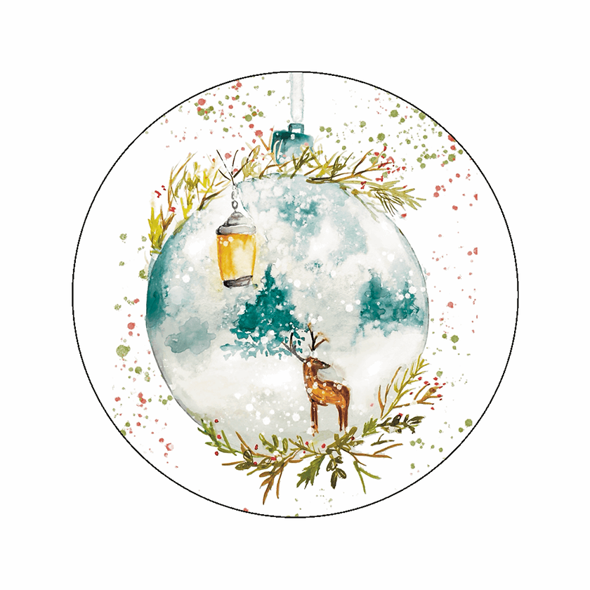(sluit)Sticker | Kerstbal