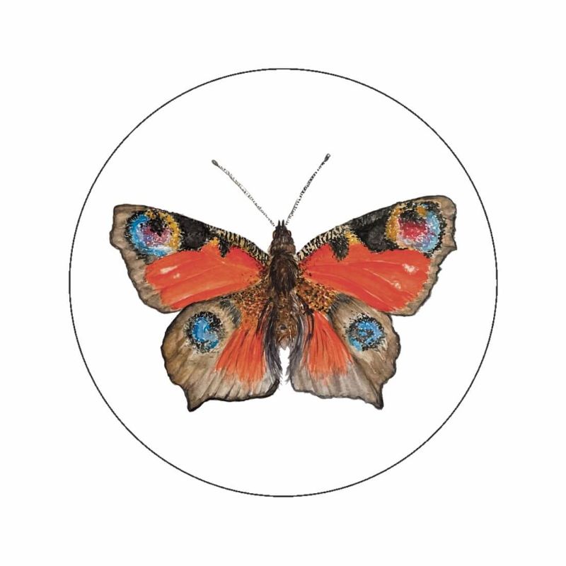 (sluit)Sticker | Dagpauwoog vlinder