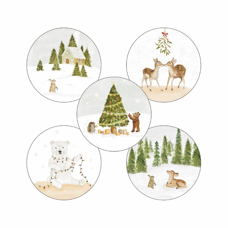 (sluit)Sticker set | Kerst diertjes
