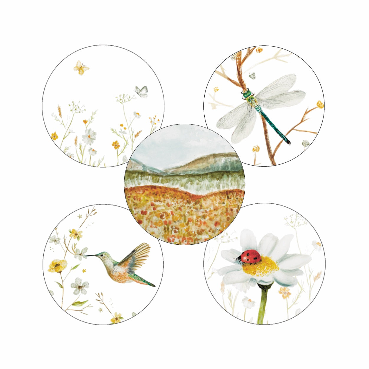 (sluit)Sticker set | Natuur bloem