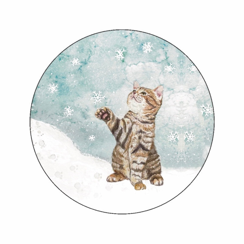 (sluit)Sticker | Sneeuw poesje