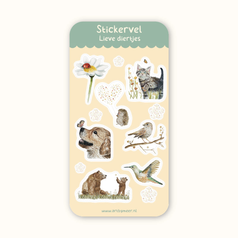 Stickervel | Lieve diertjes