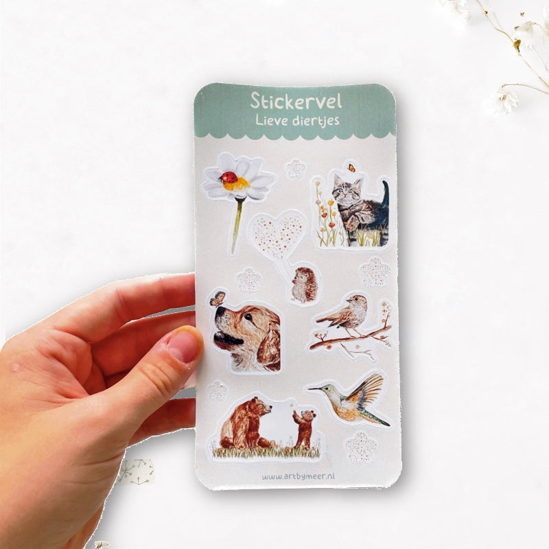 Stickervel | Lieve diertjes