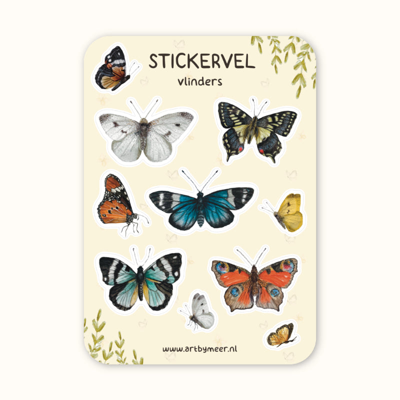 Stickervel | Vlinders