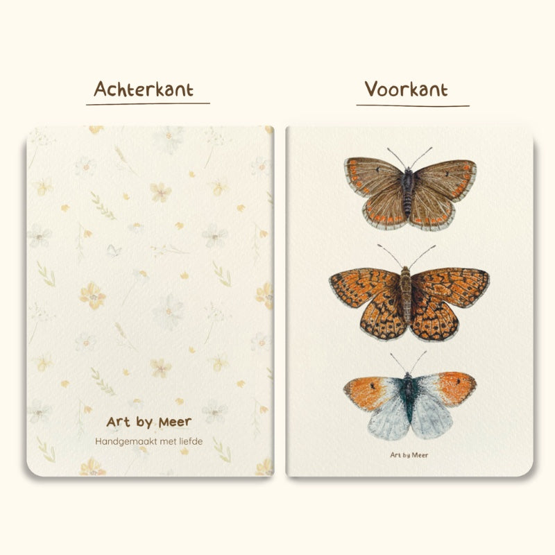 A5 notitieboekje | Vlinders