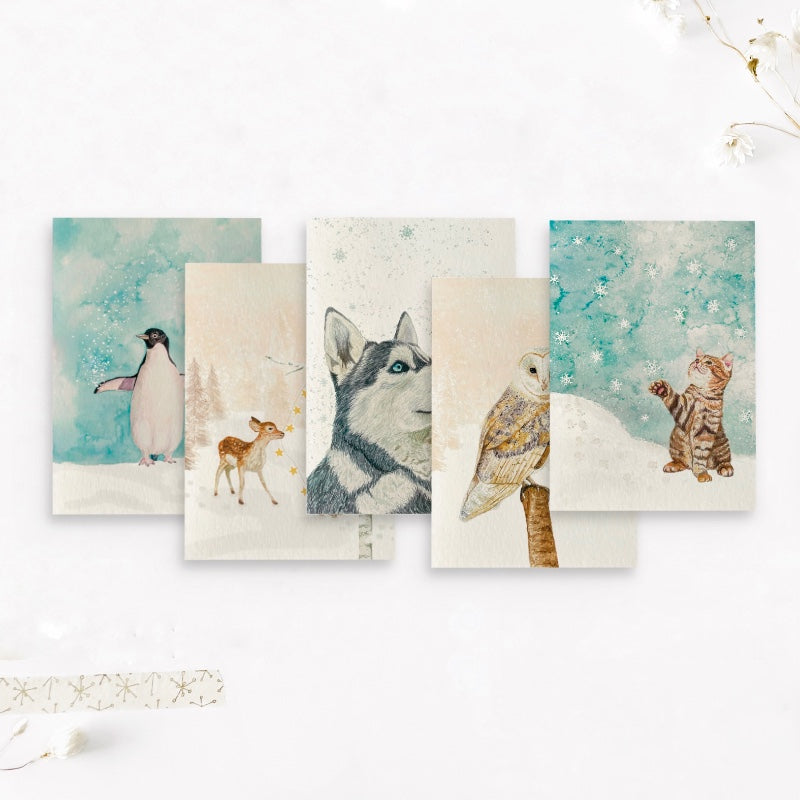 Kaarten set | Warme winterwensen