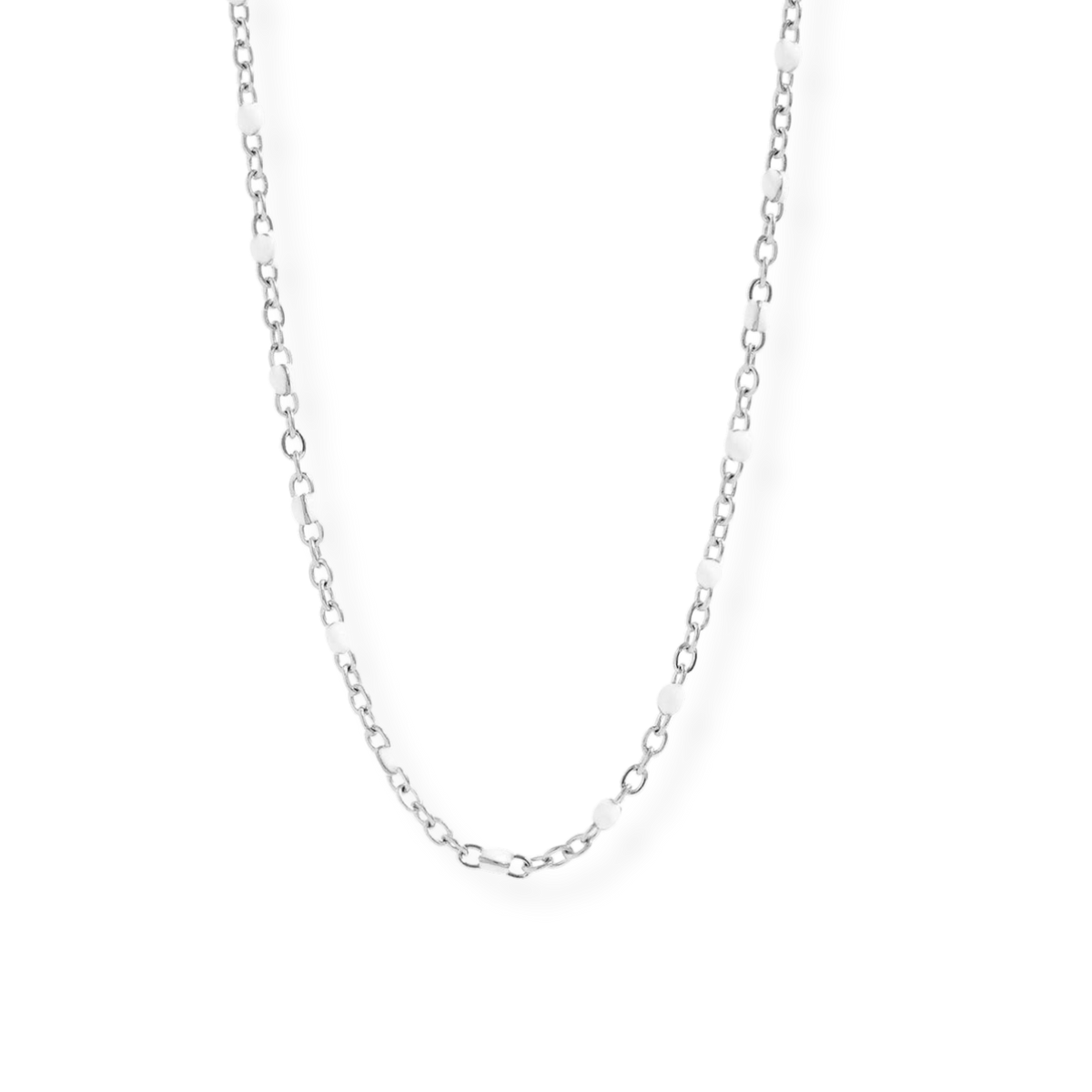 Ketting met witte bolletjes